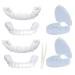 Jryxds 1 pair of prostheses fake teeth prostheses fake teeth braces smile veneer cosmetic provisional teeth dentures prosthesis artificial veneers teeth above and below