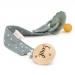 AngelicArt pacifier clip with engraved name for boys and girls - large selection of colors - muslin dotted (dark mint)