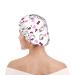Cute Pink Reusable Waterproof Shower Cap for Long Hair - Women's Adjustable Double Layers Bath Cap - Buy Online on GoSupps.com