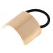 Inzopo women hair ponytail ring cover Half metal cuff wrap holder headband elastic style band - gold as described no metal