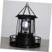 2pcs Solar Rotating Light Outdoor Lighthouse Exterior Solar Powered Lights Retro Decor Towers Statue Lights Rotating Landscape Light Solar Lighthouse Yard Solar Lighthouse Lantern (Black) - Buy Online on GoSupps.com