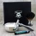 Buy Haryali London Antique Silver 5-in-1 Shaving Set | Luxury Shaving Brush Razor Soap & Bowl - International Shipping - Buy Online on GoSupps.com