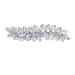 FRCOLOR Rhinestone Hair Clips Crystal Leaf Hair Clip Diamond Hair Barrettes Hair Bang Clamp Decorative Alligator Hair Pins For Women Weddings Bridal Hair Accessories Silver