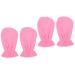 Healeved 2 Pairs Exfoliating Hand Mask Cracked Hands Gloves Black Gel Thickened Gloves Dry Skin Gloves Black Fingerless Gloves Heat Preservation Gloves Pink Polyester Lotion Moisturizing