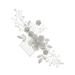 Housoutil Flower Comb Wedding White Hair Accessories Hair Jewelry Rhinestone Hair Clip Bridal Hair Accessory Pearl Headpiece Crystal Bridal White Hair Clips Rhinestone French Bride Hair up