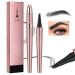 Microblading Eyebrow Pen 2024 New 3D Waterproof Microblading Eyebrow Pencil 4-Tip Waterproof Eyebrow Pen Natural Makeup Long-Lasting Fine Stroke Magic Eyebrow Pencil (Black)
