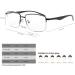 Miryea Photochrome Progressive Multifocus Reading Glasses - Blue Light Blocking Spring Hinges Black 1.5x - International Shipping Available - Buy Online on GoSupps.com