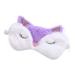 Shinywear Cute Rabbit Sleeping Eye Mask Plush Blindfold Travel Sleep Masks Super Soft Funny Eye Cover for Kids Girls and Adult (Purple Fox)