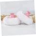GLEAVI 4pcs Velour Puff Baby Powder Set - Newborn Body Cosmetic Makeup Puff with Handle and Plastic Head Container - Buy Online on GoSupps.com