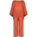 WILLBEST Womens 2 Piece Outfit Long Sleeve Shirt & High Waisted Shorts Lounge Sets Linen Vacation Tracksuits 2071-sukrn-a-red M - Buy Online on GoSupps.com