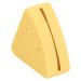 Triangle Powder Puff Storage Box Portable Breathable Double Sided Vent Silicone Makeup Sponge Holder Powder Puff Storage Bag for Home Travel (yellow)