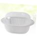 Zerodeko Lid Storage Size Vegetable Multi-Purpose Small Drain Washing Kitchen Round Basket White with Size 1 White - Buy Online on GoSupps.com