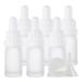 Zeoabsy 6 pieces 10 ml frosted clear glass pipette bottle with white originality lock pipette ring empty clear glass bottle glass pipette drip bottles for essential oils aromatherapy 10ml transparent