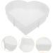 NUOBESTY Love Silicone Mold Decor Heart Shaped Epoxy Resin Molds Home Supply Household Products Multifunction White 21.1X20.3cm - Buy Online on GoSupps.com