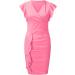 Briskorry V-Neck Floral Business Dress for Women - Elegant Summer Festival Dresses with Ruffled Hems - Buy Online on GoSupps.com