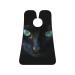 Black cat with blue eyes Print Beard Bib Apron Non-Stick Beard Men's Hair Catcher for Shaving Gifts for Men. One Size Black3