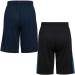 adidas Youth 2-Pack 3 Stripes Shorts - Navy/White & Black/Bright Blue (Large) - Buy Online on GoSupps.com