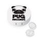 Pug Records Round Case For Contact Lens Kit Storage Box with Mirror Printed