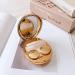 Contact lenses Etui Ultrad nner Kieselstein contact lens container with mirror into the women's cosmetic contact box.Elegant travel contact lens and storage box contact lens container (color: gold)
