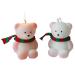 Cute Bear Shaped Scented Candle Gifts for Women Set of 2 Bear with Scarf Decorative Candles Soy Wax Aromatherapy Candles for Home Xmas Decoration Birthday Christmas Gift