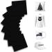 KASYU Infusible Ink Transfer Sheets Bundle for Cricut Mug Press Black Infusible Ink Paper for Sublimation 8Pcs 12x11.8Inch Solid Black Pre-Inked Sublimation Transfer Paper for Poly Coaster/Fabric