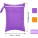 Yontree 2 Pcs Waterproof Reusable Nappy Bags | Wet Dry Clothes Storage Bag | Double Zipper Pockets | Washable | Purple+Orange - Buy Online on GoSupps.com