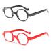 Kodilin round square reading glasses men reading glasses women 2 pieces anti light blue for computers or gaming spring hinge reading glasses (black+red 1.0)