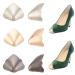 NBEADS 6 Pcs 3 Colors Metal Shoes Pointed Protector  Metal Shoe Toe Protectors Wavy Edge High Heel Toe Caps Pump Toe Head Cap Cover for Shoes Protection Repair Accessories 3 Colors-Wavy Edge