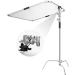 Fomito 39x39 inch Portable Hand-held Scrim Flag Light Reflector Panel Kit with Assemblable Frame - Diffusion Gold/Black, Silver/White 100x100cm - Buy Online on GoSupps.com