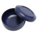 Premium Dark Blue Iron Shaving Bowl with Lid - Large Capacity Shaving Soap Mug for Effortless Lathering - Ideal for International Shipping - Buy Online on GoSupps.com