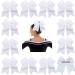 Hipheer 12Pcs 8 Large White cheer bows with alligator clips for Teen Girls Softball Cheerleader Sports