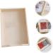 Amosfun Show Rack 1pc Box Nail Display Board Natural Wood Dust-proof Transparent Lid Fake Nails - Buy Online on GoSupps.com