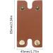 Petufun Leather Razor Head Protection | Durable & Portable Razor Blade Guard with Safe Button Lock | 85x45mm Brown - Buy Online on GoSupps.com