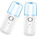 Healeved 2pcs Nano Water Replenishing Instrument Handy Face Sprayer Mini Face Steamer Hydrator White Plastic - Buy Online on GoSupps.com