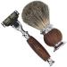 BGGIWY Men's Razor Brush Set - Stylish Hair Removal & Shaving Brush with Metal Handle (9.5x15cm Silver) - Perfect Grooming Tool for Men - Buy Online on GoSupps.com