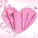 Portable Powder Brush Makeup Bag - Set of 5 Makeup Brushes for Travel | Best International Shipping - Buy Online on GoSupps.com