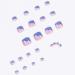 RODAKY French Press Full Cover False Toe Nail Tips - 24Pcs Blue-Pink | Fashion Artifical Acrylic Toenails for Women - Buy Online on GoSupps.com