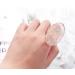 nail art palettes Nail Art Finger Ring Palette Polish Holder Color Mixing Plates Manicure Tools White - Buy Online on GoSupps.com