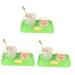 minkissy 3 Sets Early Dental Education Toys Preschool Toiletries Puzzle Abs Reusable
