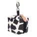 Valiclud baby pacifier case hang pacifier bag cow pattern mini storage bag baby travel accessories for pacifier headphones keys black