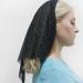 TQUXNGA Veil Headband for Women Stretch Turban Tulle Rhinestones Embroidery Colorful Dots Head Wrap Headband Black dots - Buy Online on GoSupps.com