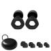 Ear Plugs for Sleeping Super Soft Reusable Earplugs for Sleep High Fidelity Hearing Protection With 8 pc Earplug cap(XS/S/M/L) Used for noise reduction sleep noise sensitivity work learning Black