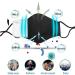 Guanxing LED Voice Activated Light Up Face Mask - USB Rechargeable for Costume, Christmas, Halloween, Party - Black Large - Buy Online on GoSupps.com