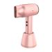 Portable Wireless Hair Dryer Rechargeable Cordless Hair Dryer 6 Modes Hot/Cold Air Travel Blow Dryer for Camping Fine Arts Travel (Pink)