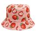 Umeepar Unisex Reversible Packable Bucket Hat Sun hat for Men Women B8 Strawberry