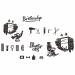 Barbershop Wall Sticker - Shares Cute Mirror Chair Razor Scissors Brush Designs | Removable PVC Effect 25"x40" | Decorate Your Hair Salon with Ease (black-JWH209)
