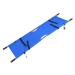 Reinforced Folding Stretcher Dirt Resistant Medical Emergency Stretcher with Wheels First Aid Teaching Equipment Patient Mover (Blue)