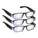 Reading Glasses with Light Bright LED Readers with Lights Reading Glasses Lighted Magnifier Nighttime Reader Compact Full Frame Eyewear Unisex Clear Vision Lighted Eye Glasses,+2.5 Black 2.5 x
