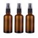 100 ml of amber-colored glass spray bottles with a fine spray and dust cap empty refillable liquid-cosmetics spray bottle container for water flowers cleaning products (3 pieces)