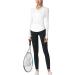 Gihuo Women's Athletic Long Sleeve Jackets Yoga Running Track Hoodies Lightweight Full Zip Crop Top Drawstring Shirts White Small